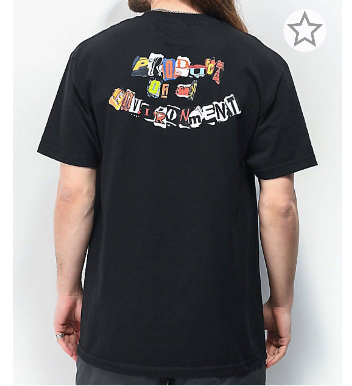 美国huf潮牌product街头后背印花运动半袖打底t恤