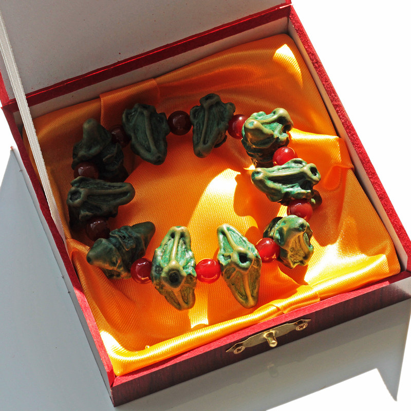 精制天然菱角手串手链鬼马鬼角菩提提子盘玩小众木作