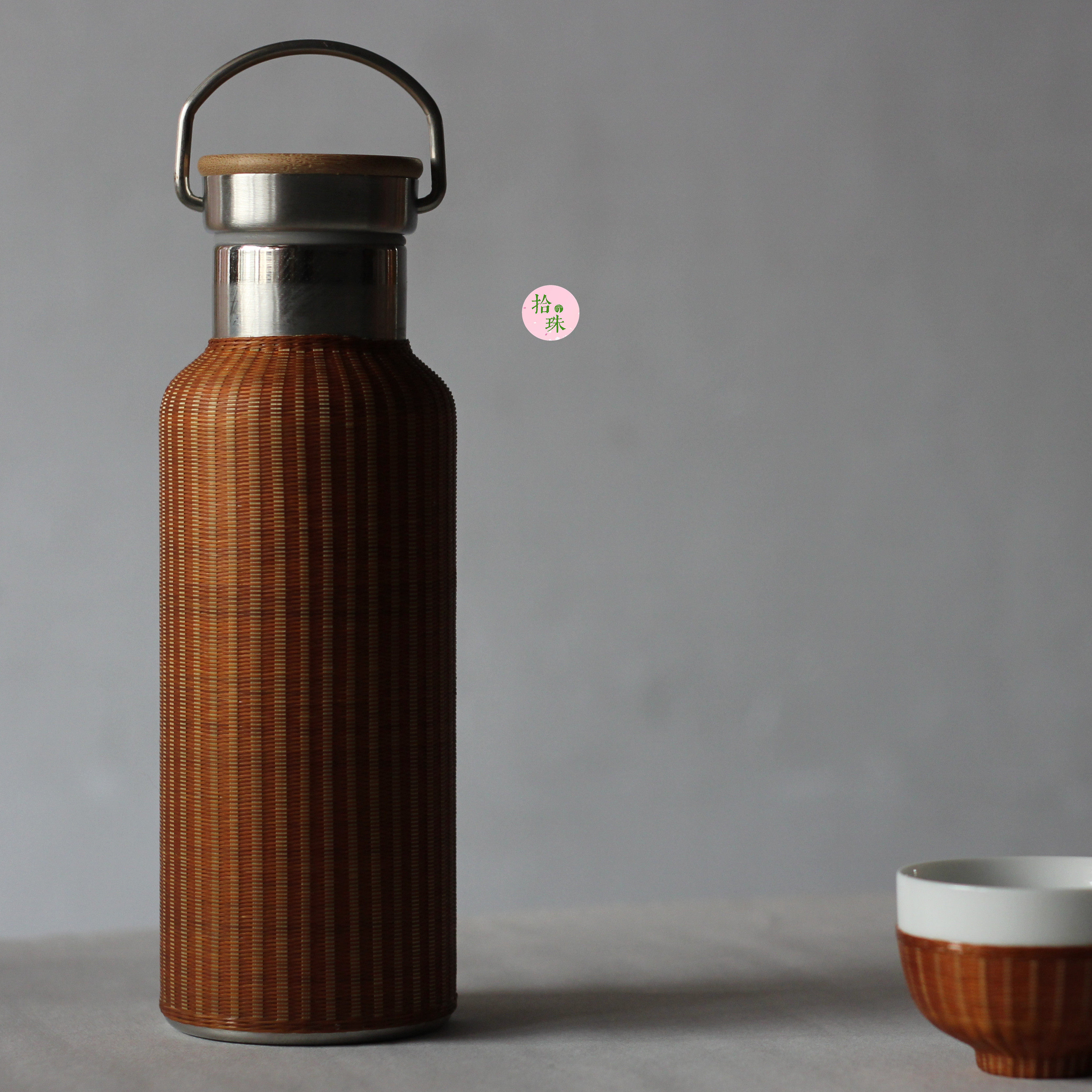 竹编保温瓶暖水瓶竹丝不锈钢茶壶茶席茶具四川非遗保温壶