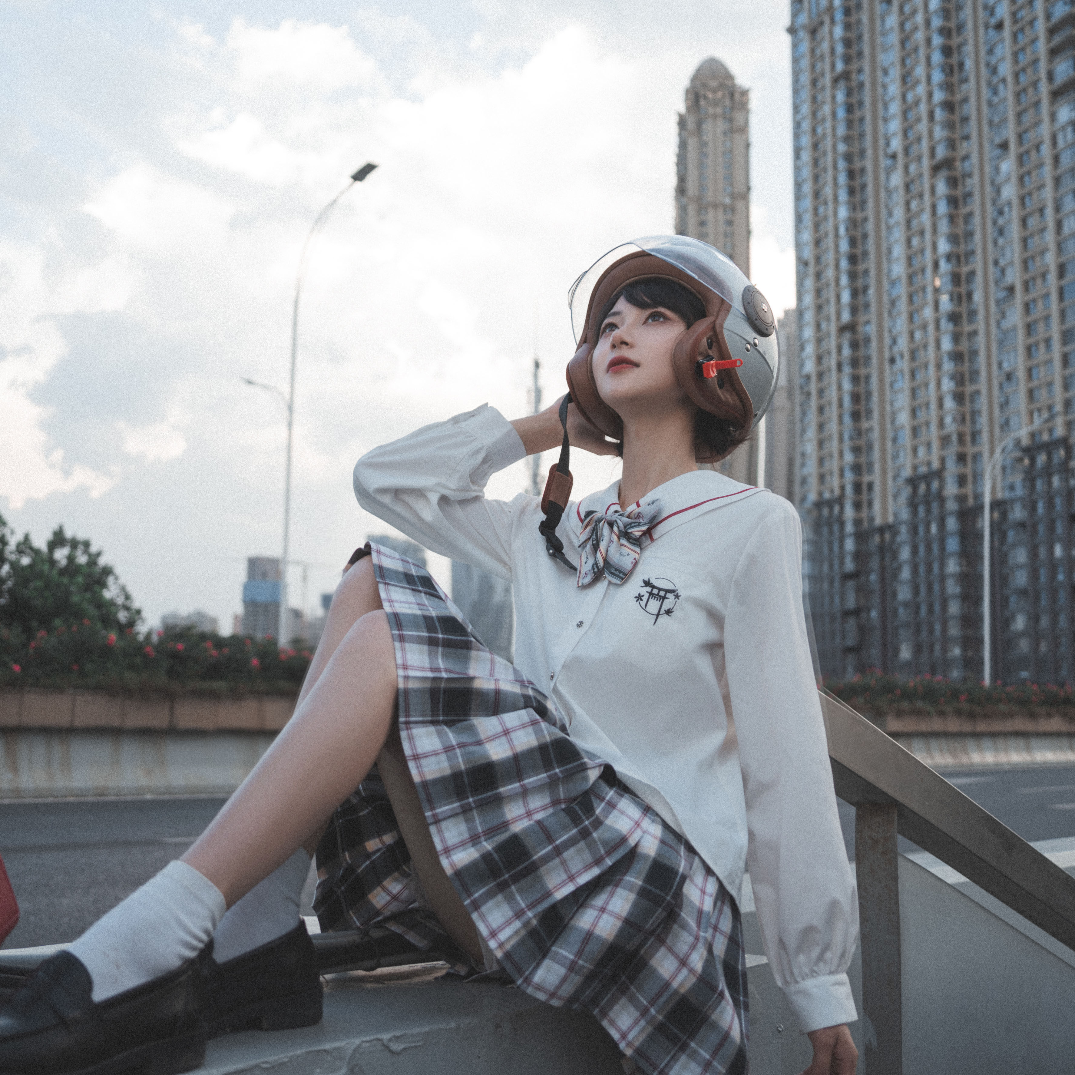 缘结jk格裙制服校供感原创格柄黑redmaria红玛jk