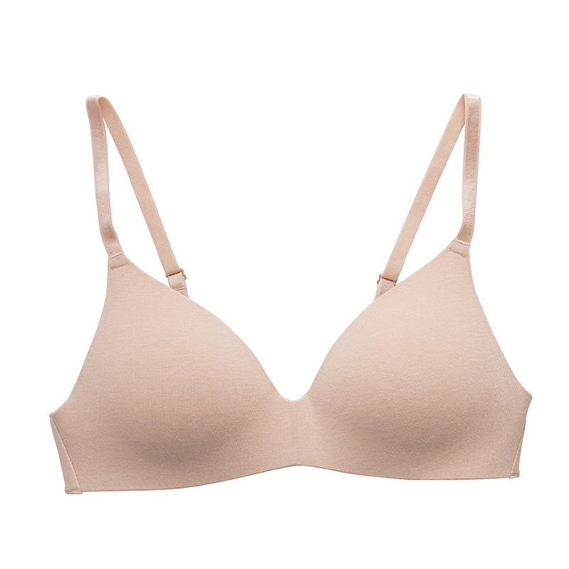 真丝空气内衣 无痕轻盈透气女夏薄款无钢圈一片式文胸小胸不空杯