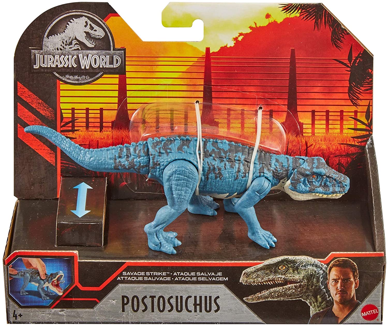 现货美版jurassicworld侏罗纪世界savagestrike恐龙模型仿真