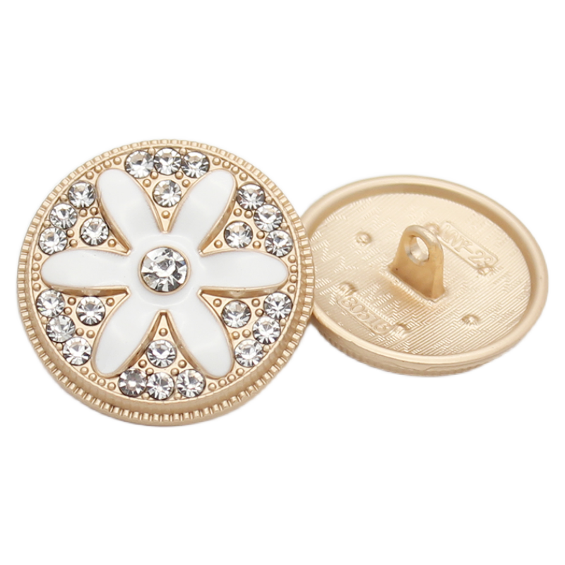 小香风珍珠水钻金属纽扣女士大衣西装外套衬衫心形扣子圆形钮扣