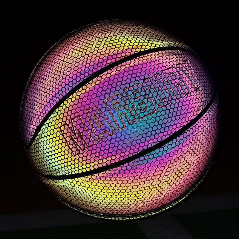 马布里发光篮球定制军哥抖音闪光刻字同款反光篮球