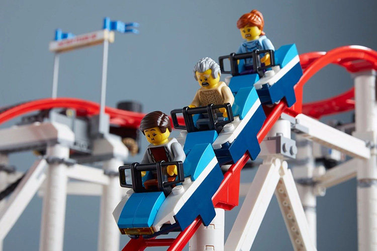 创意lego乐高10261过山车男孩女孩拼装积木儿童玩具收藏塑料积木