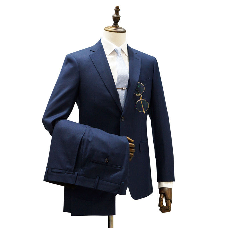 多美kingsman王牌特工御用高端面料海蓝色西服套装