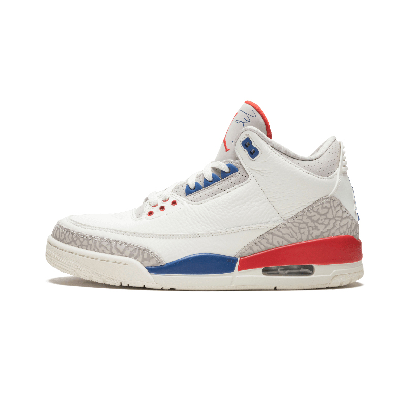 air jordan 3 retro aj3独立日白红蓝爆裂男子篮球鞋