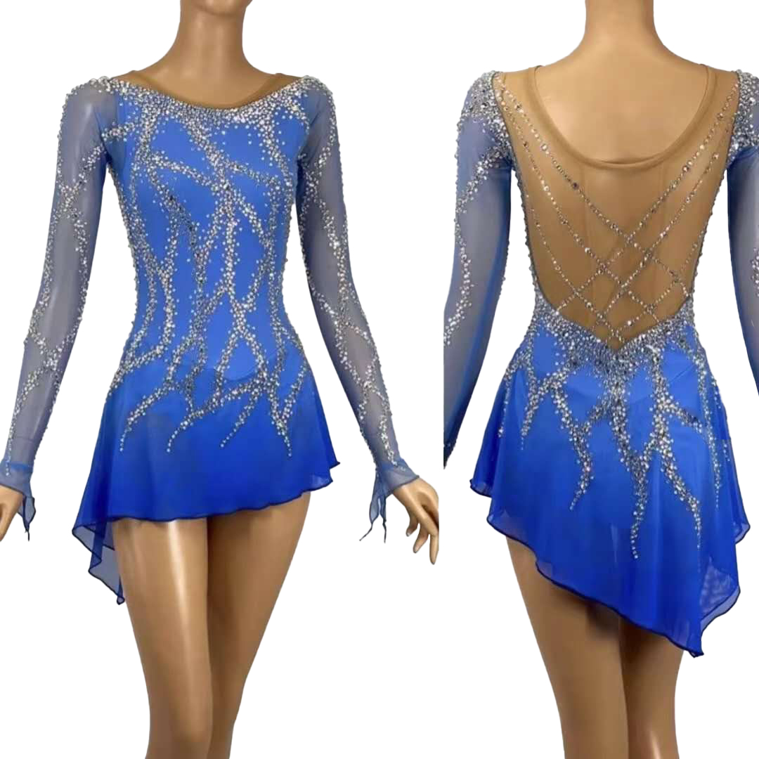 炫舞精灵定制花样滑冰服装表演儿童成人滑冰服