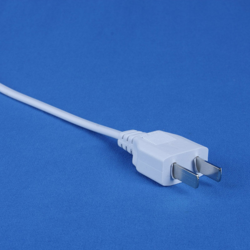 220v二脚两眼带线公母插头两孔插座插排板电线公母对接插头