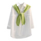 Avocado green shawl cotton and linen white shirt female 2020 autumn new casual two-pocket shirt jackets Avocado green shawl cotton and linen white shirt female 2020 autumn new casual two-pocket shirt jackets