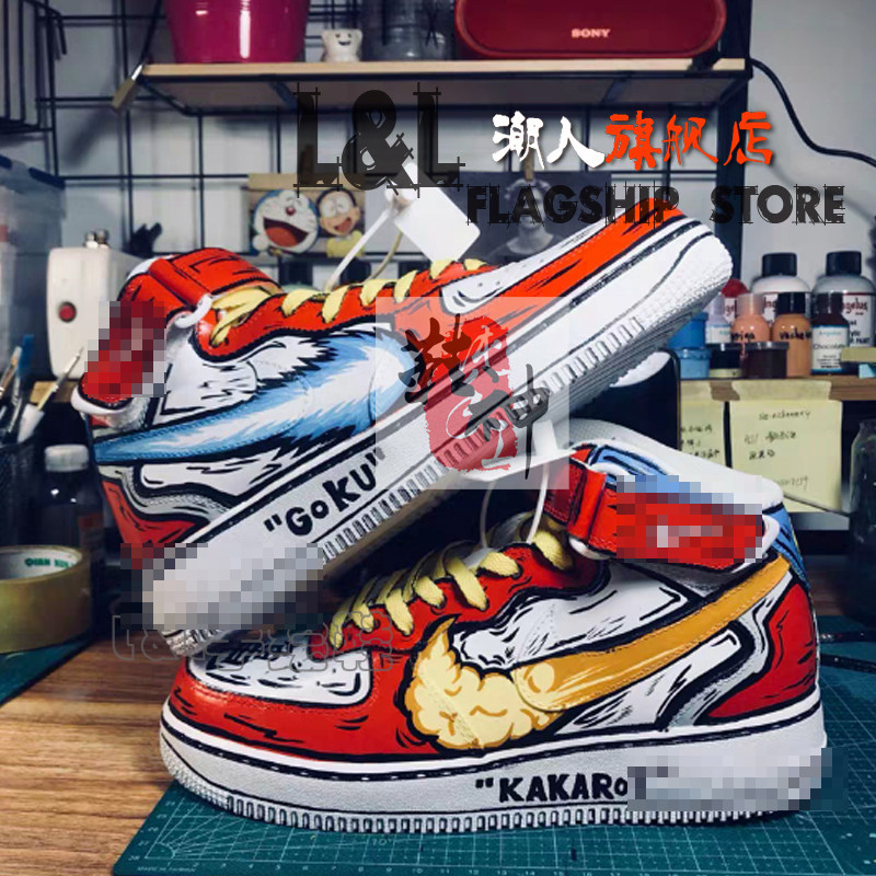 aj1情侣改色彩绘鸳鸯手绘涂鸦空军一号不含diy手绘鞋