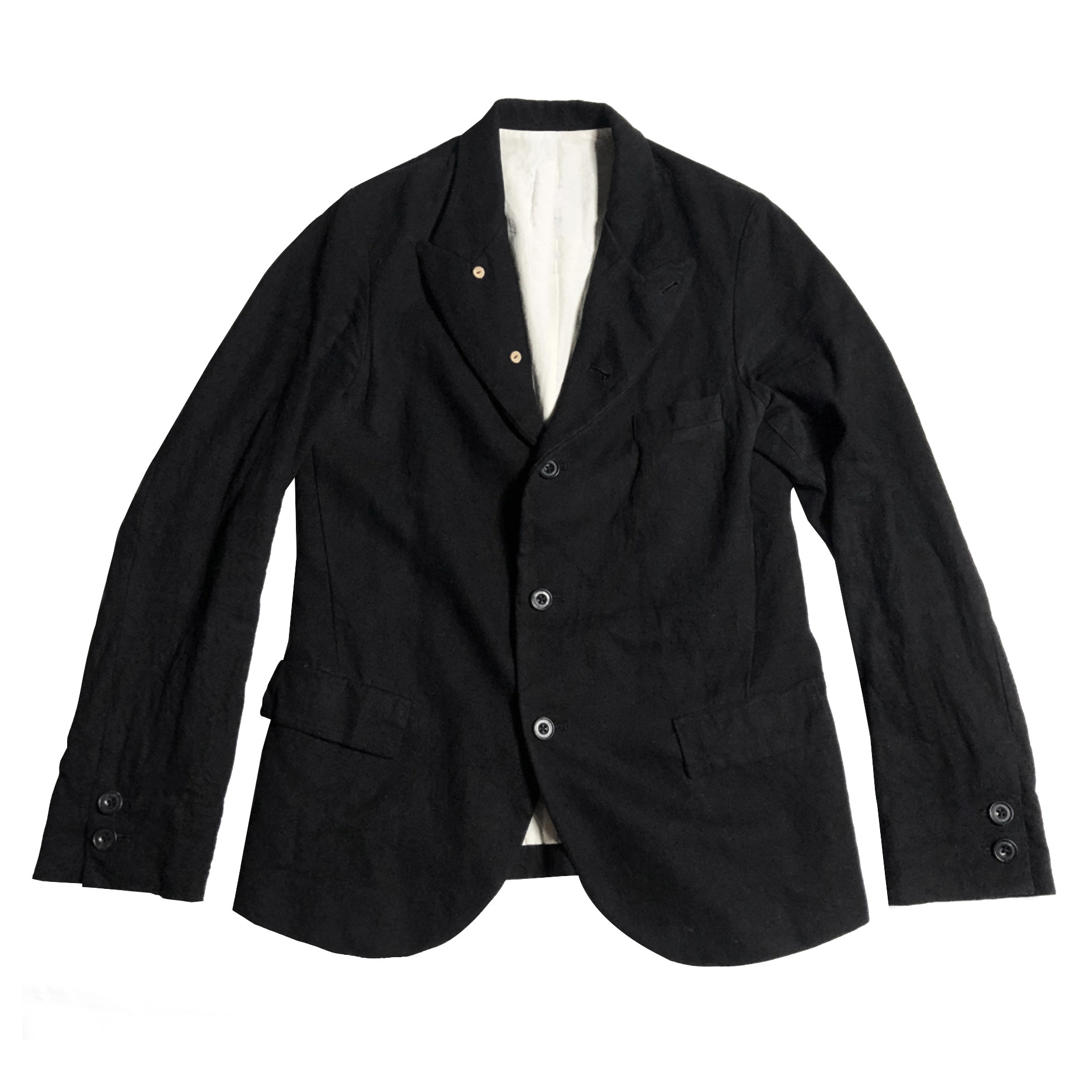 乙丿乙乀washgosuit暗黑复古褶皱水洗做旧西服