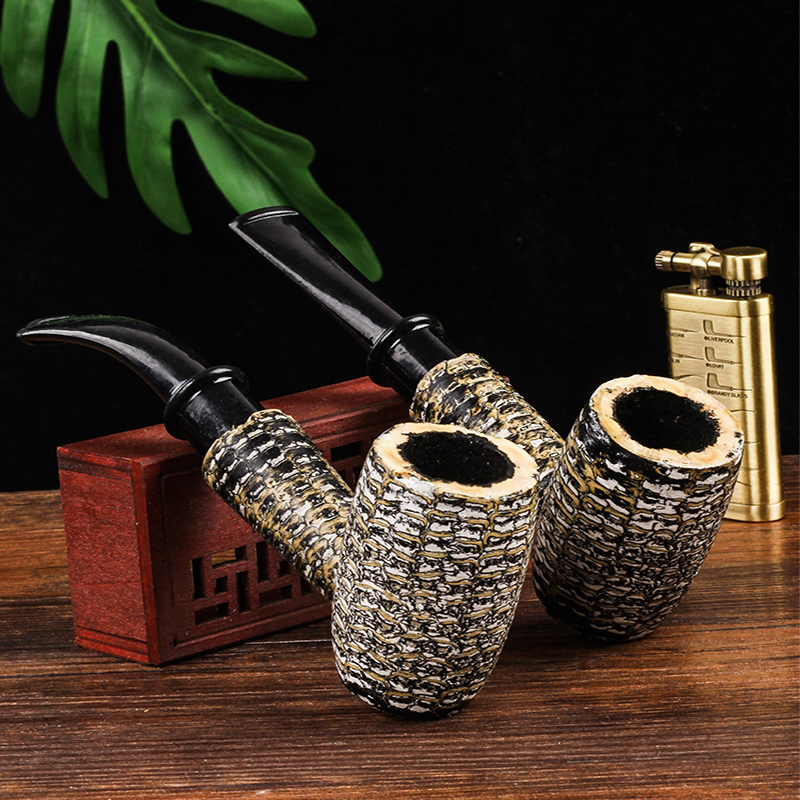 烟斗玉米9mm过滤烟丝乡绅酒桶待客便携男式烟斗