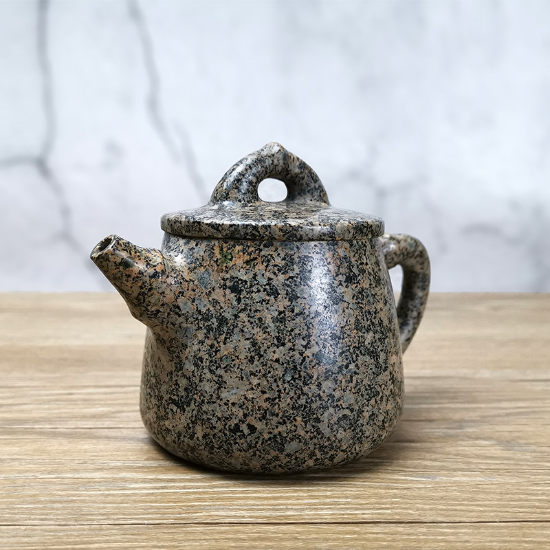 神石阁中华麦饭石竹节竹段壶天然石壶全手工高石瓢红茶茶壶