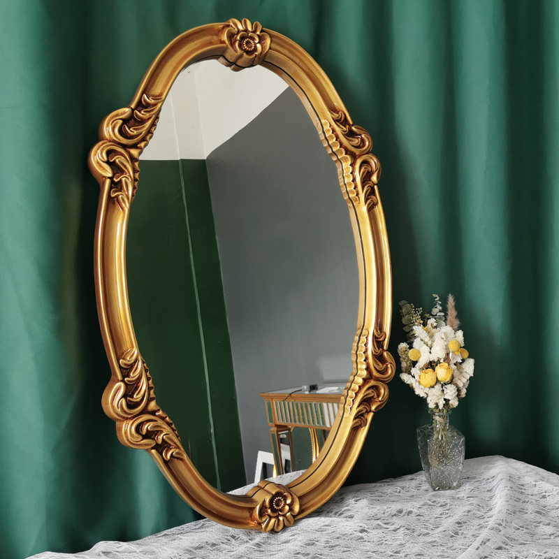 欧式欧式美美式复古椭圆浴室装饰卫生间镜子浴镜浴室镜