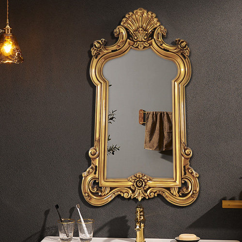 镜子欧式浴室复古镜框挂镜ktv壁炉玄关装饰浴室镜