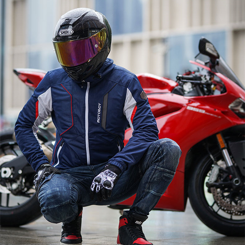 motoboy摩托车骑行夏季休闲网眼透气超薄机车骑士装备赛车服