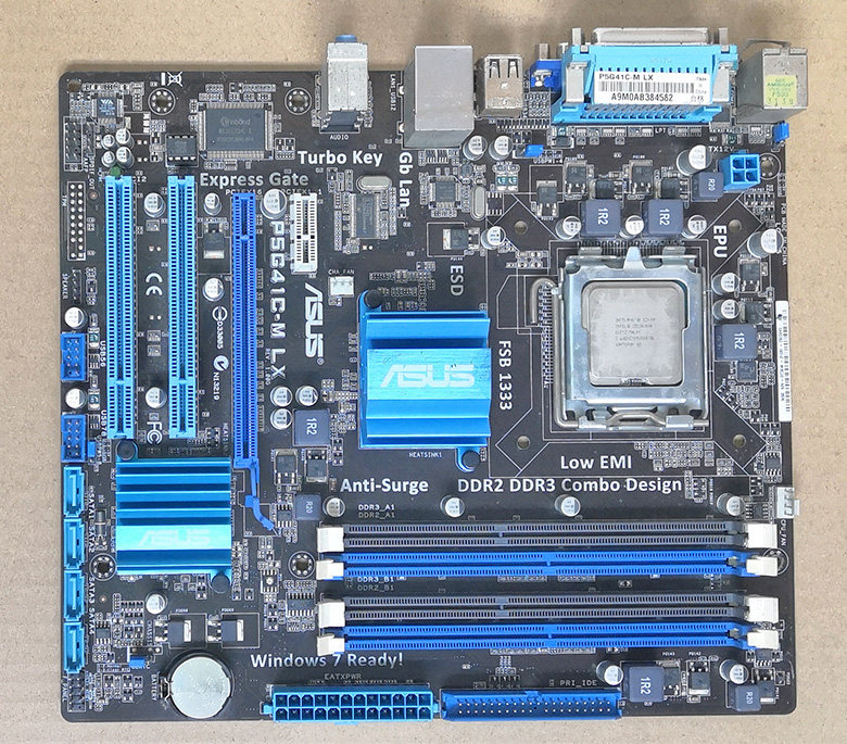 华硕g41全集集成主板接口支持ddr3ddr2775针主板