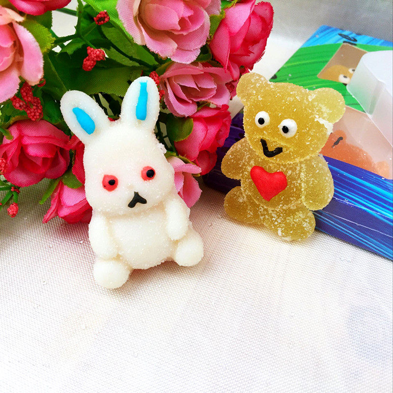 森林派对8只不同卡通动物果汁软糖混合合水果味传统糖果