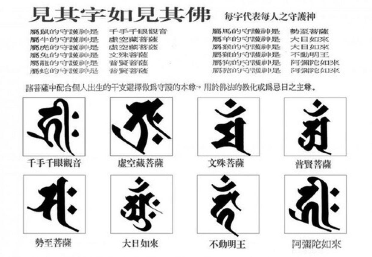 阿弥陀佛梵文字样图片