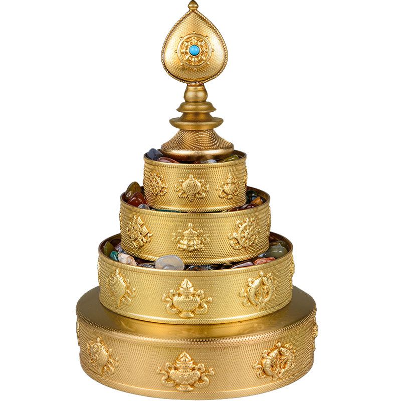 佛缘曼达家用供佛八吉祥藏族曼扎盘纯铜汇曼罗纯铜藏族曼扎盘