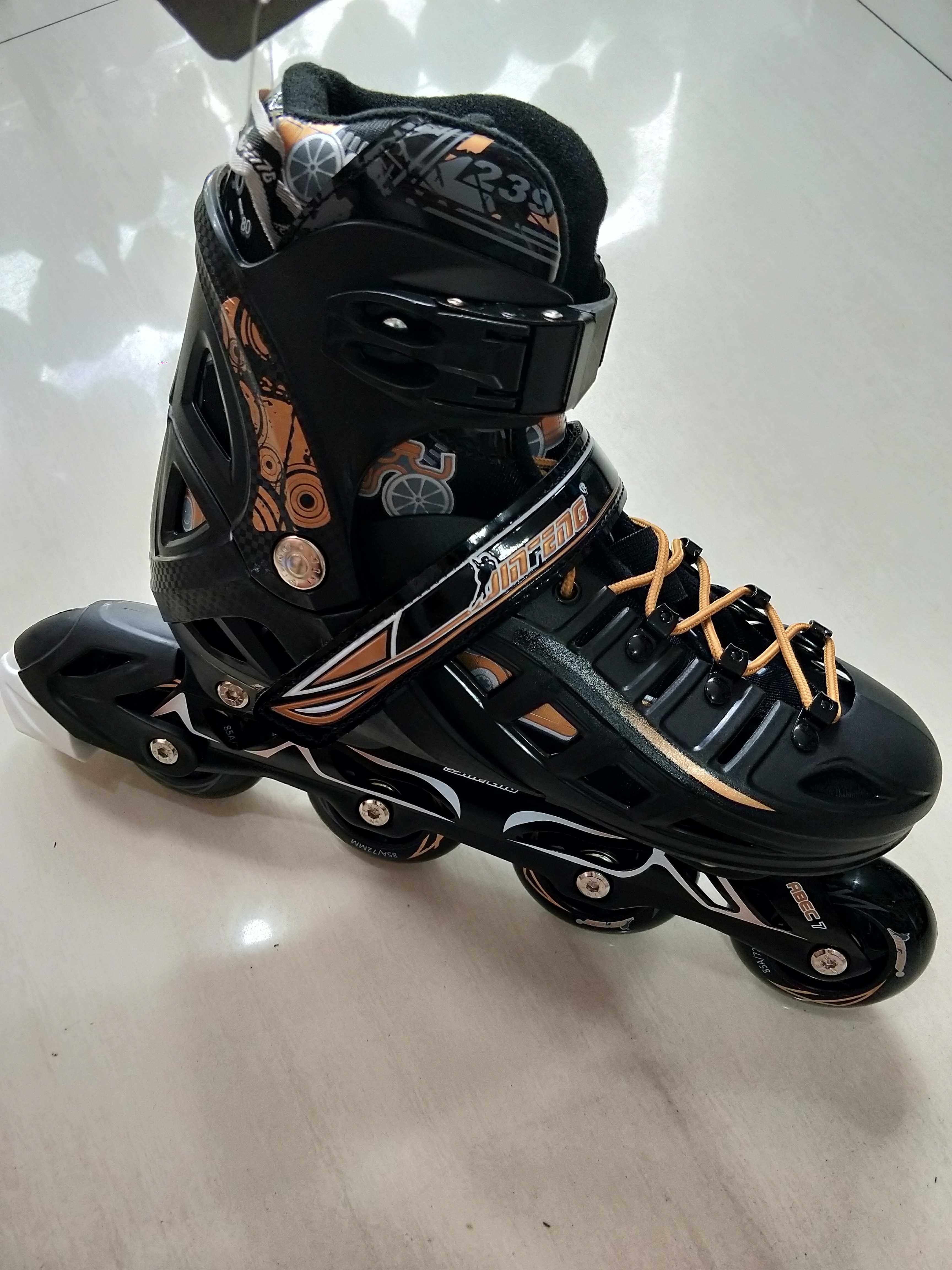 2019新款金峰儿童成人溜冰鞋直排轮旱冰鞋可调溜冰鞋