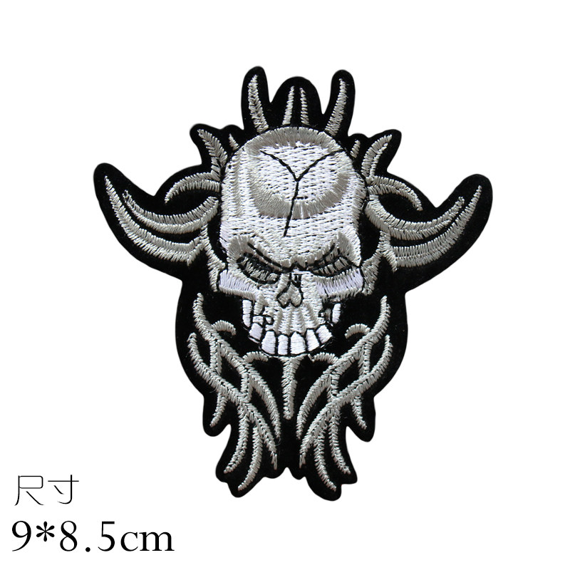 补丁暗黑刺绣徽章骷髅布贴衣服卫衣皮衣包包布贴