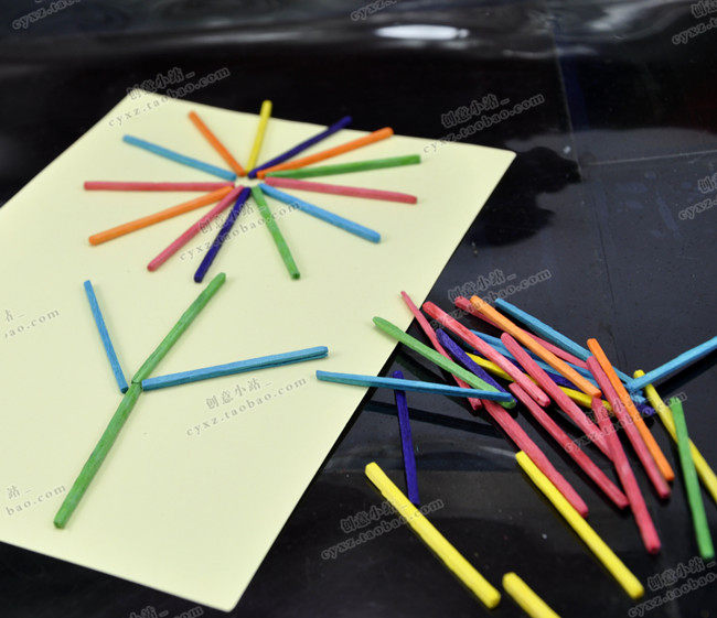 彩色火柴棍手工材料儿童diy制作火柴棒棍小木棍手工制作工具