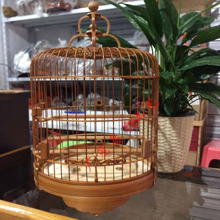绣眼广笼老竹波笼圆竹制相思灰燕竹笼广式鸟笼笼子