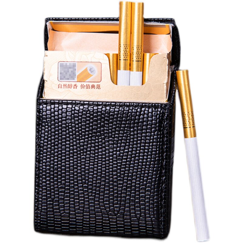 翻盖中支烟盒粗整包20支装男女士皮质创意个性保护烟盒