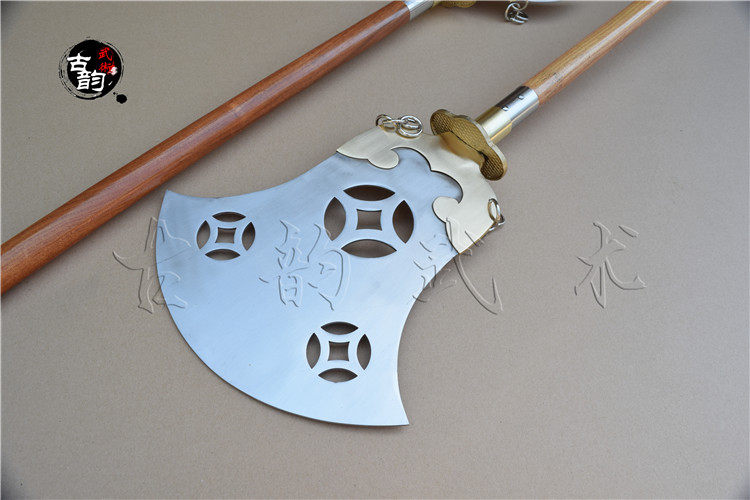 月牙铲不锈钢十八般大兵器 金钱铲 表演武术铲此款为定做款未开刃