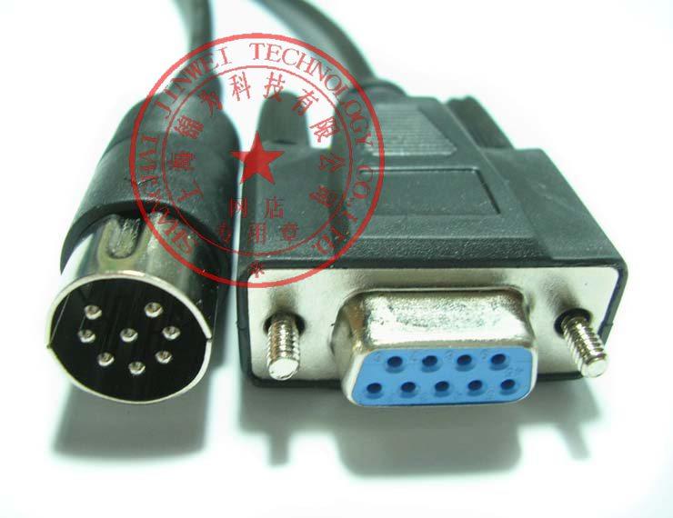 定做德克rs232c连接线大圆8针转9孔线线型型号opif-11连接线