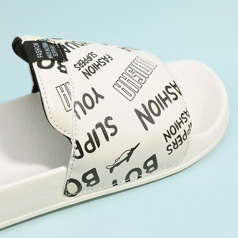 nome诺米潮漾标语一字拖鞋男款居家浴室柔软居家凉拖