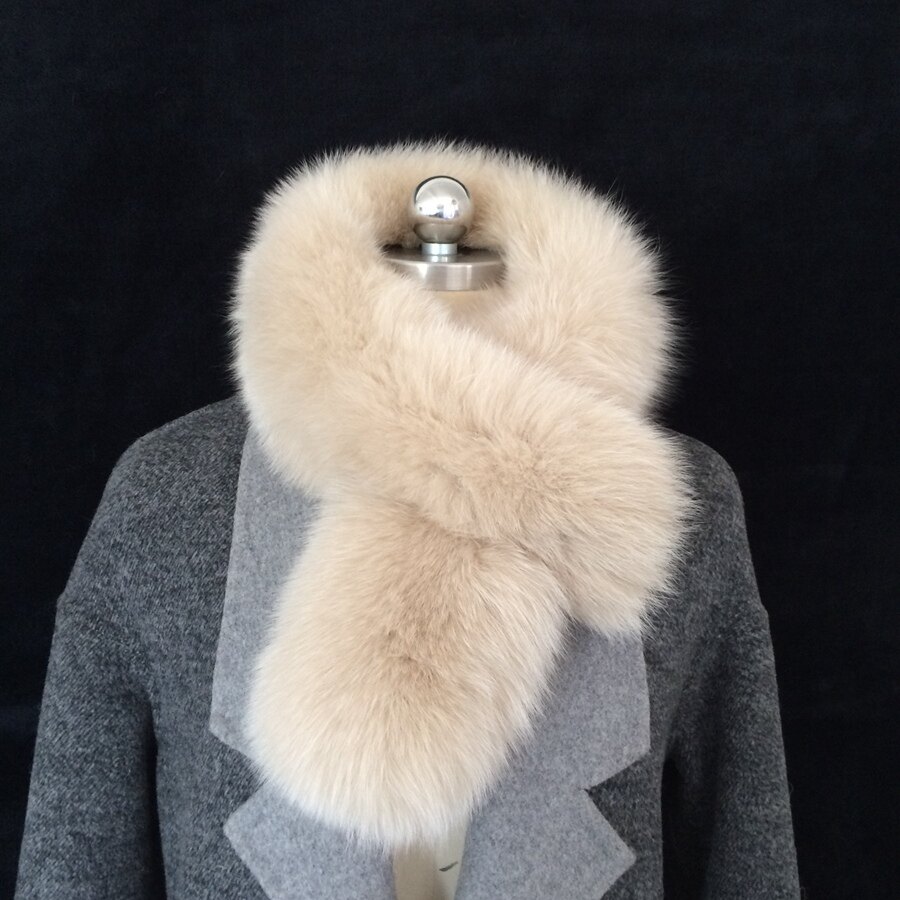 秋冬新款狐狸整皮双面加厚围巾真毛时尚气质围巾