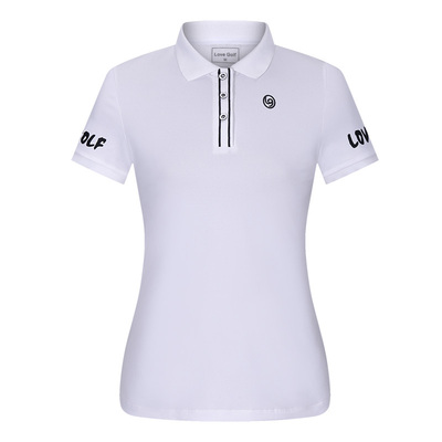 高尔夫女装夏季短袖t恤翻领有领polo衫golf衣服女高尔夫球服装女