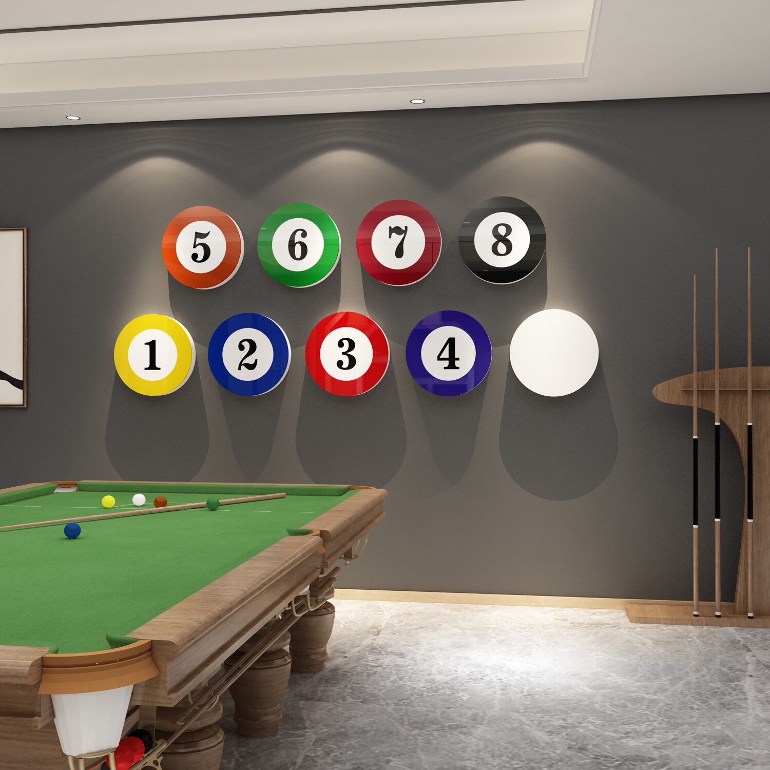 台球室厅墙面装饰用品俱乐部创意摆件壁画广告海报软装墙贴