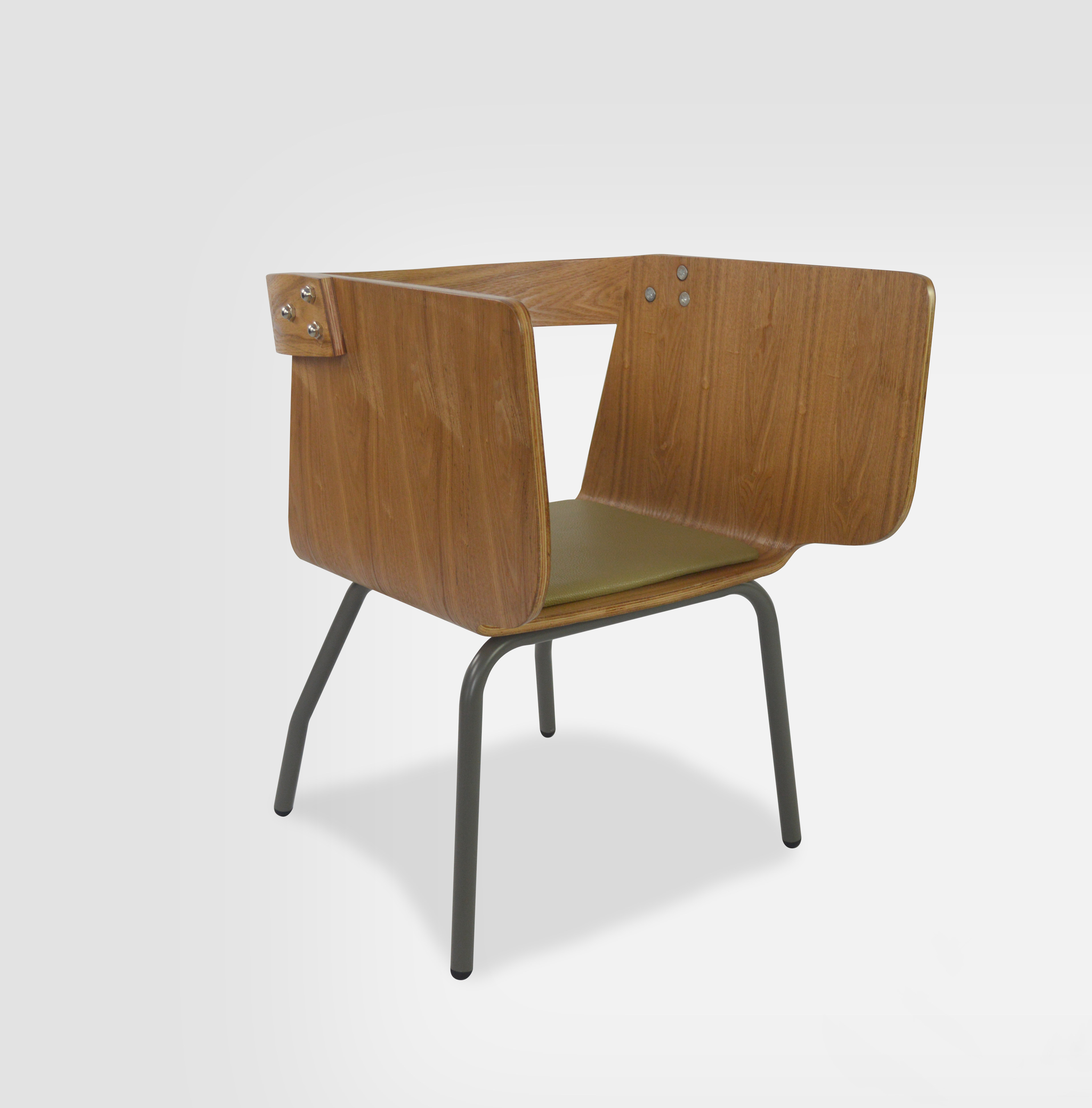 祁人设计师木质铁艺椅子北欧复古工业风简简约工作室餐椅