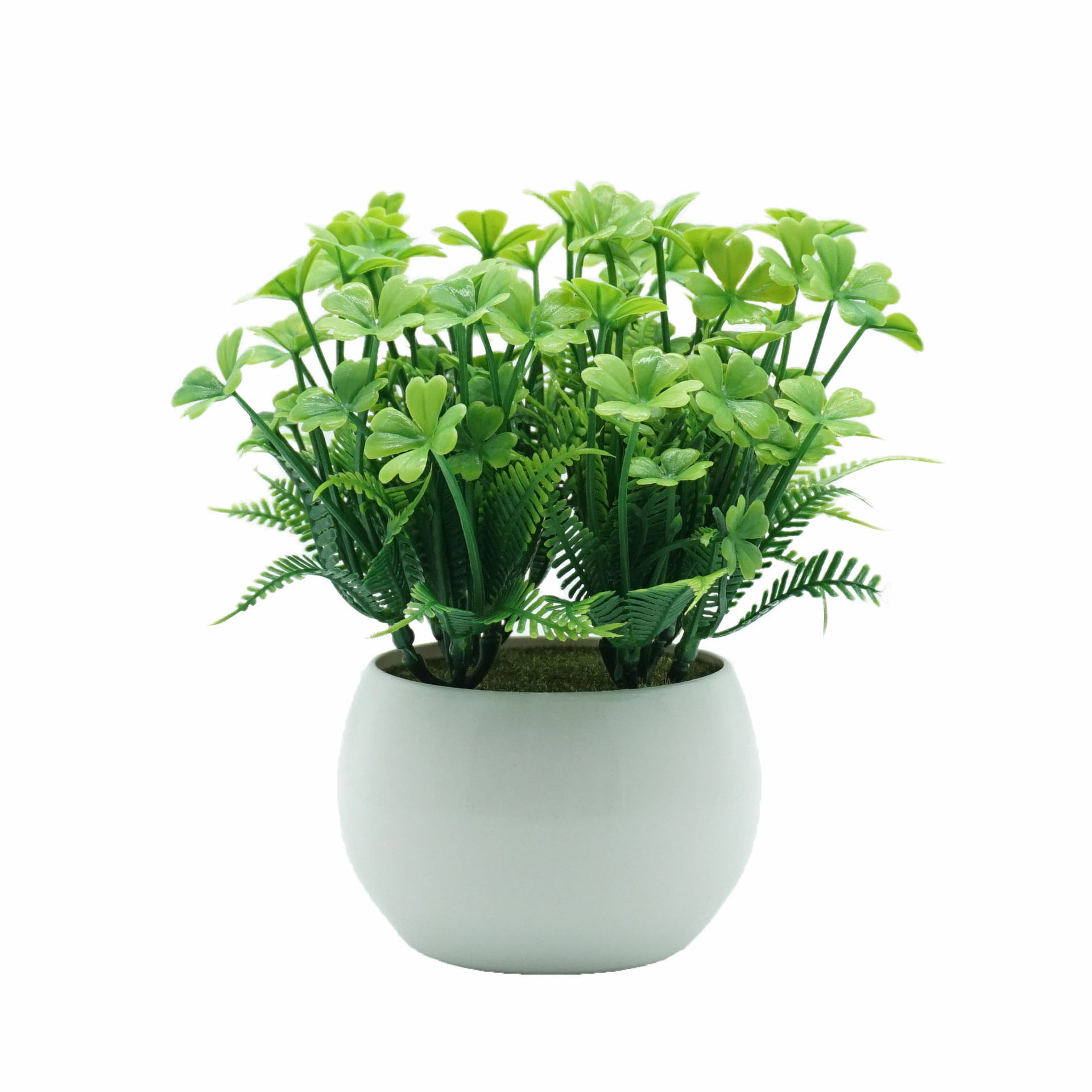 新款仿真摆件房间装饰品四叶草假花盆栽桌面装饰仿真花