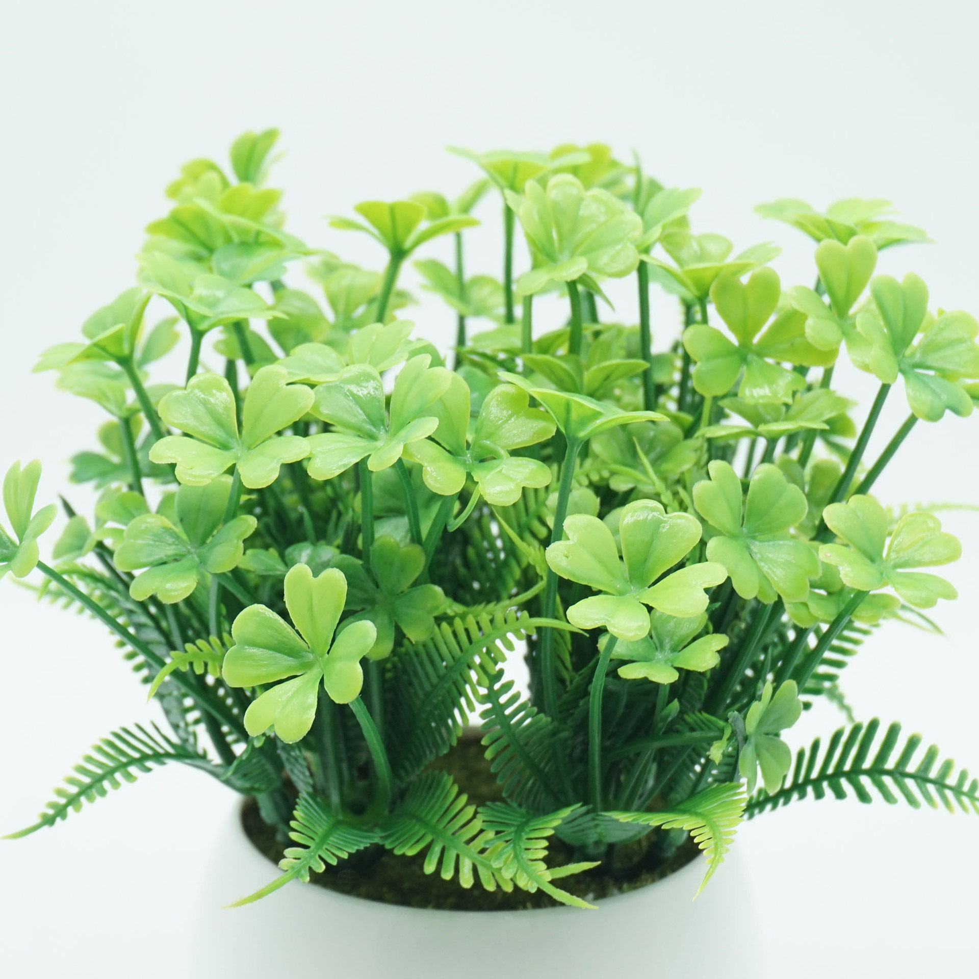 新款仿真摆件房间装饰品四叶草假花盆栽桌面装饰仿真花