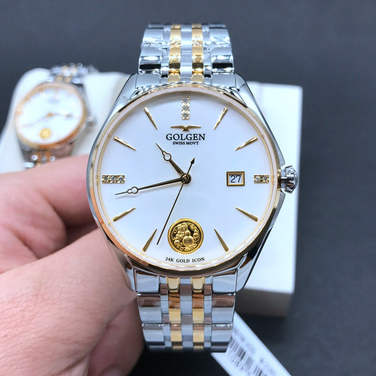 新款专柜正品古尊手表24k金葫芦系列超薄日历国产腕表