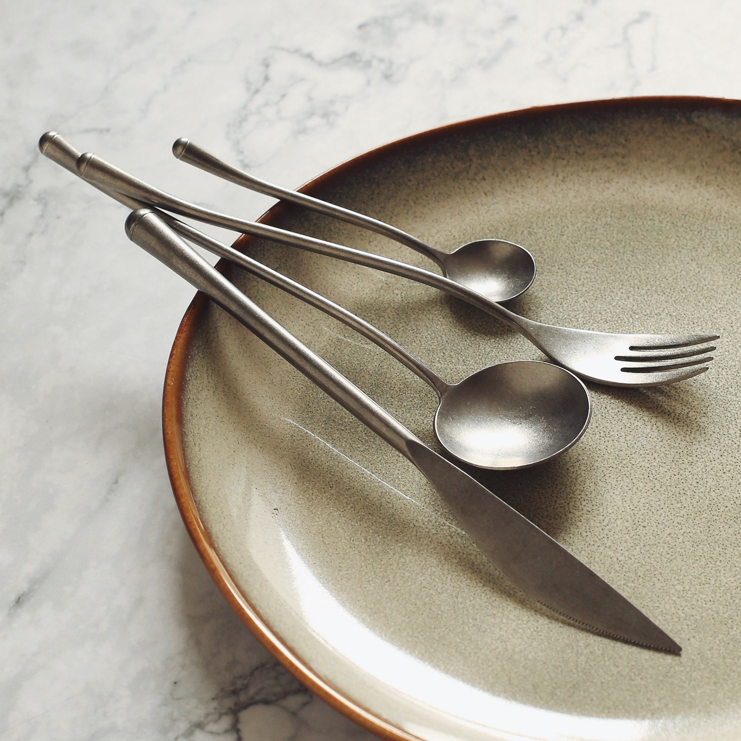 迷人人的粗糙一宅复古不锈钢餐具套装蛋糕西餐叉