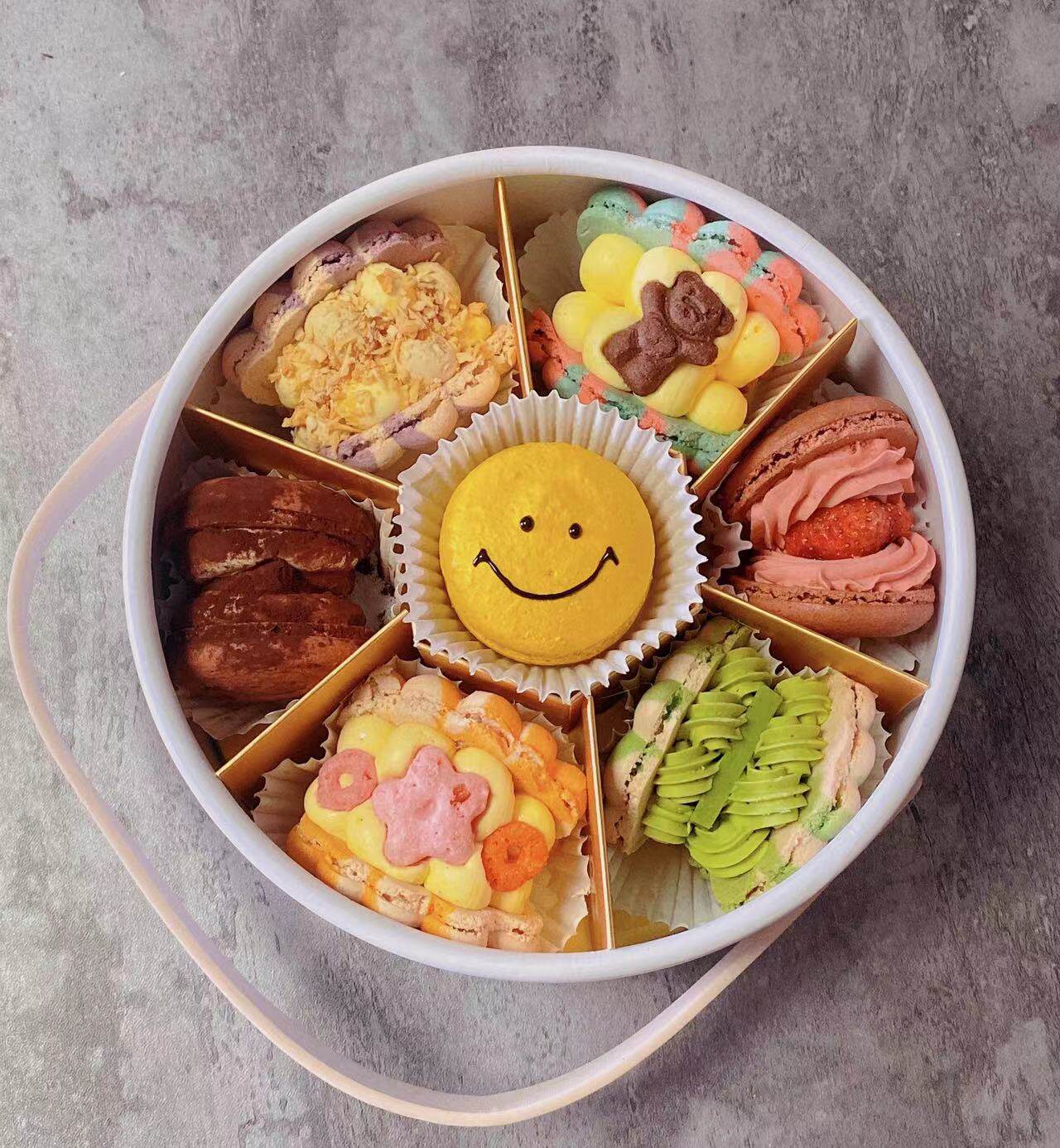 低甜韩式贝壳马卡龙甜点达克瓦兹零食甜品礼盒传统西式糕点