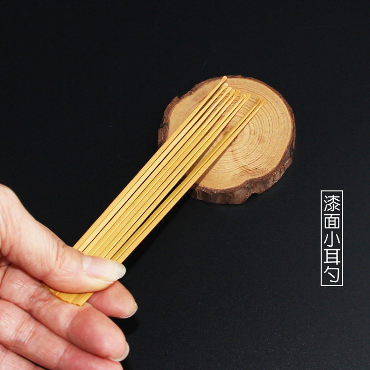 竹柄掏耳勺有弹性专业采耳工具采耳师天然竹漆面小头耳勺