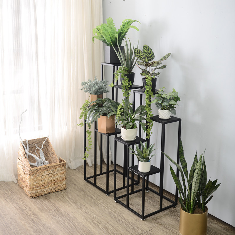 现代简约室内屏风高脚花架客厅摆件装饰置物架隔断花架