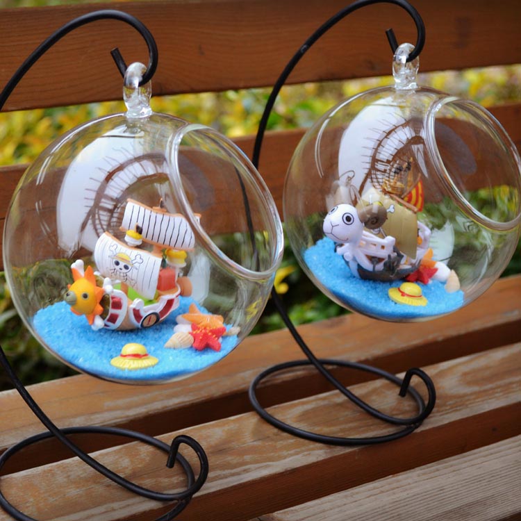 动漫周边手办模型万里阳光黄金梅丽号海贼航海盗王船玻璃公仔摆件