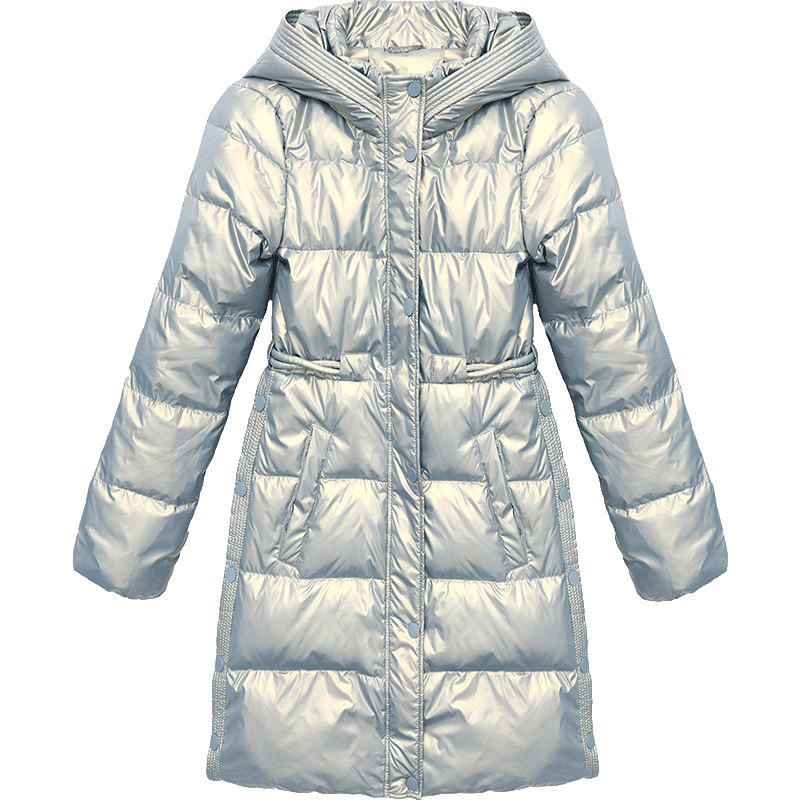 亮面免洗羽绒服女中长款冬2021年新款时尚高端气质白鸭绒爆款外套