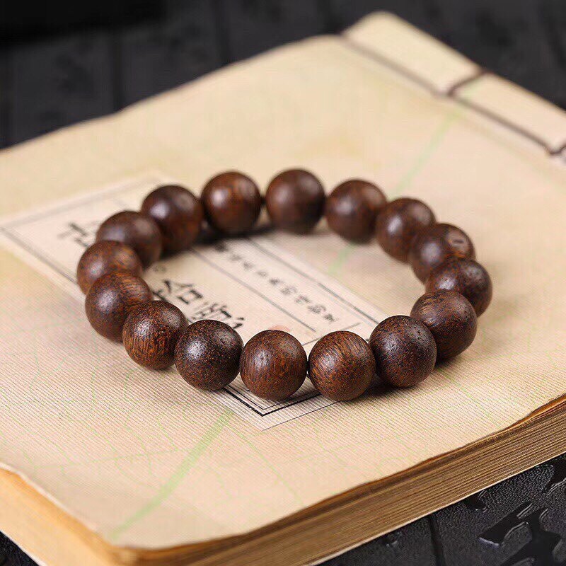 正宗西马来西亚金丝沉香手串沉水级佛珠香木手链黑油老料女款12mm