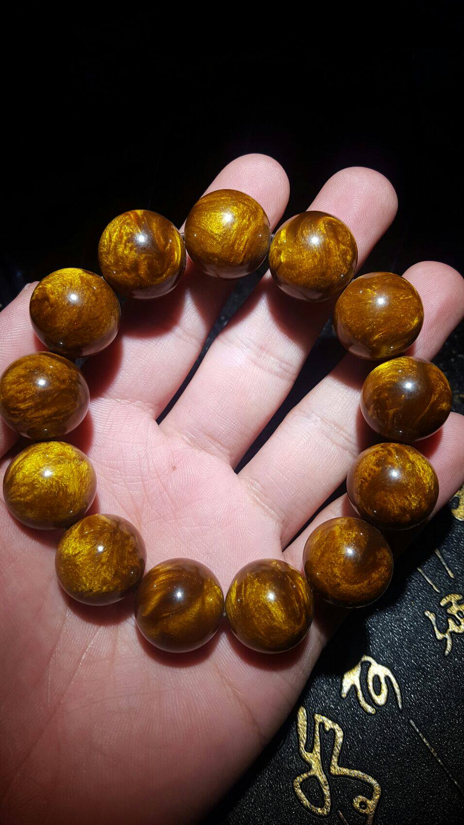 天然海底铁树赤金金海金丝手链金丝海男士饰品手链