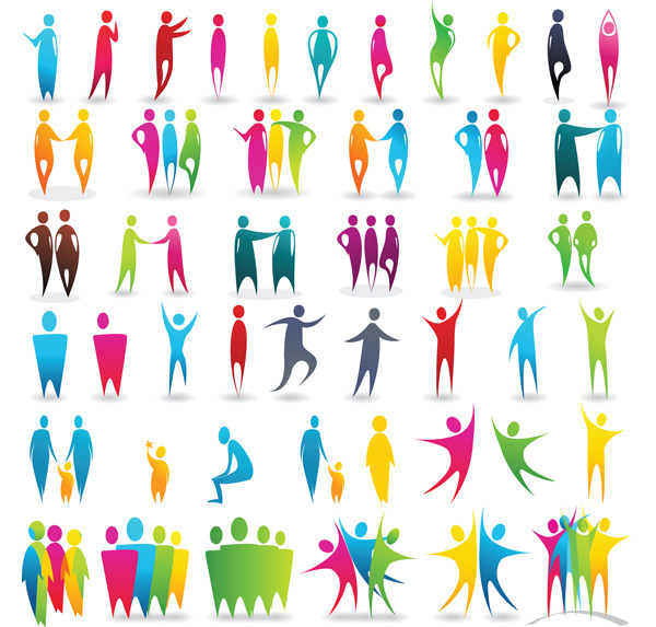 图标素材人形动态ai矢量人物动作形态姿态设计素材