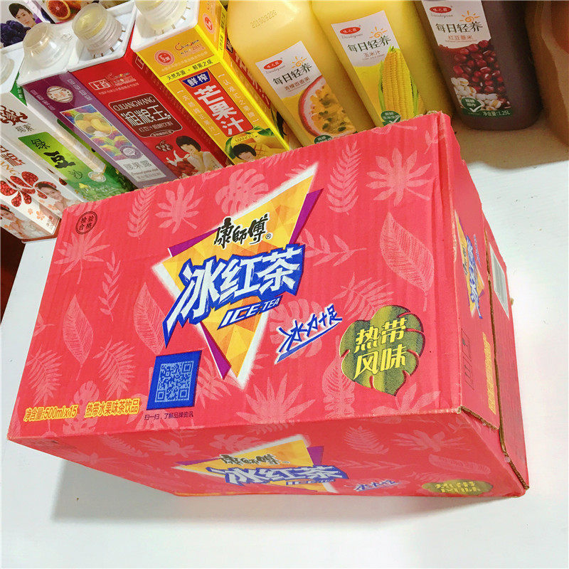 新品特价康师傅冰红茶热带风味饮料500ml15瓶整箱调味茶饮料